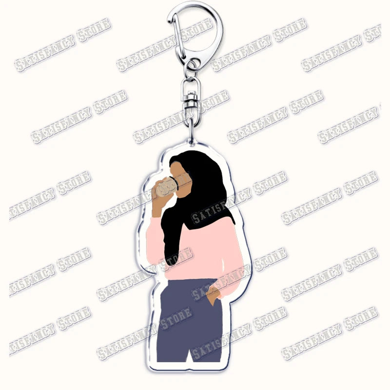 Fashion Islam Muslim Girl Woman Keychains for Accessories Bag Ramadan Eid Mubarak Hijab Keyrings Jewelry Fans Feminism Gifts