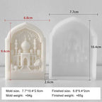 DIY Eid Mubarak Ramadan Star Moon Series Silicone Mold Handmade Aroma Cylinder Candle Molds Islam Muslim Building Ramadan Mould
