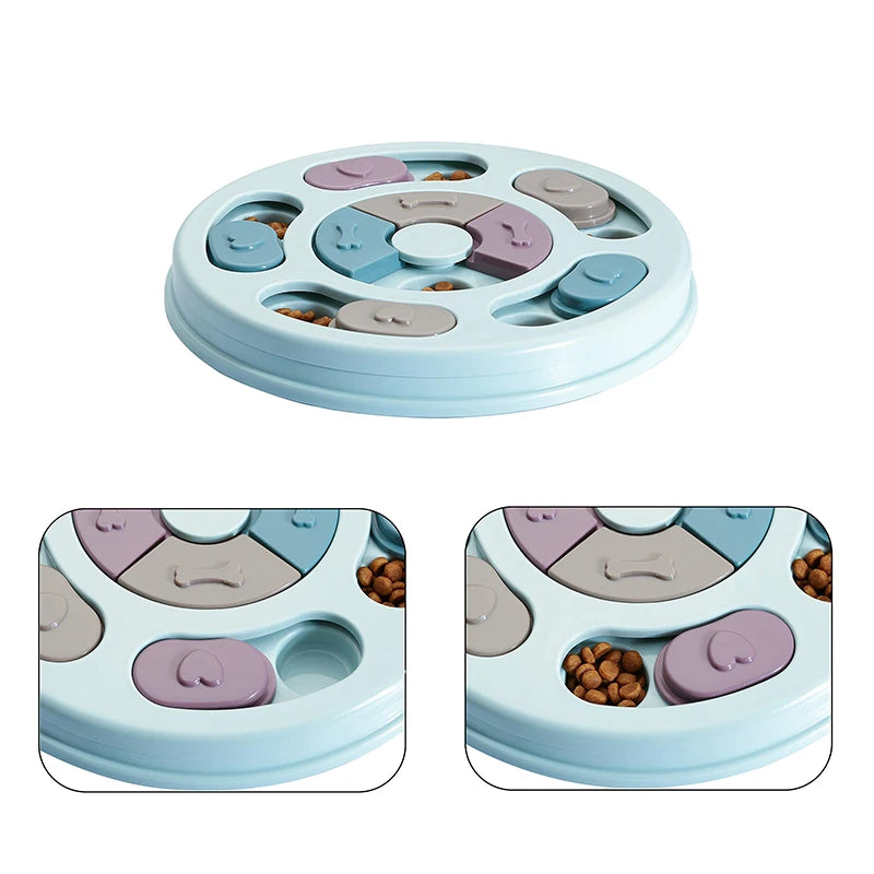 Interactive Slow Feeder Toy for Dogs – Educational Puzzle Food Bowl