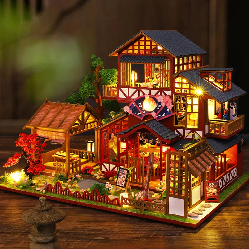⭐ DIY Miniatur Haus Bausatz Holz | Asiatischer Teegarten & Puppenhaus | Modellbau 14+ Deko