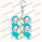 Fashion Islam Muslim Girl Woman Keychains for Accessories Bag Ramadan Eid Mubarak Hijab Keyrings Jewelry Fans Feminism Gifts