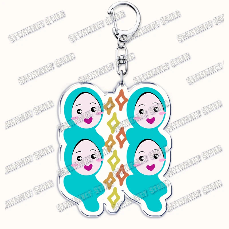 Fashion Islam Muslim Girl Woman Keychains for Accessories Bag Ramadan Eid Mubarak Hijab Keyrings Jewelry Fans Feminism Gifts