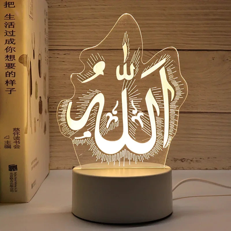 ⭐3D LED Nachtlicht Ramadan | Acryl Deko Lampe | USB Stimmungslicht Eid