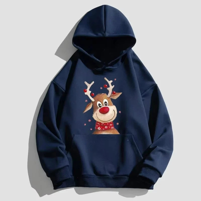 ⭐ Weihnachts Hoodie Rentier Print | Unisex Streetwear Pullover | S-3XL | Herren & Damen