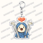 Fashion Islam Muslim Girl Woman Keychains for Accessories Bag Ramadan Eid Mubarak Hijab Keyrings Jewelry Fans Feminism Gifts