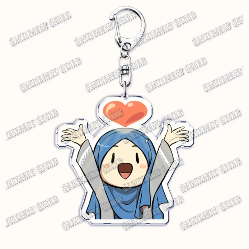 Fashion Islam Muslim Girl Woman Keychains for Accessories Bag Ramadan Eid Mubarak Hijab Keyrings Jewelry Fans Feminism Gifts