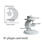 ⭐Silikonform Ramadan Kerzenhalter | Beton & Gips Gießform | Eid Deko DIY