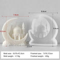 DIY Eid Mubarak Ramadan Star Moon Series Silicone Mold Handmade Aroma Cylinder Candle Molds Islam Muslim Building Ramadan Mould