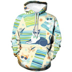 ⭐ Unisex 3D Hunde Katzen Hoodie | Tier-Print Pullover mit Taschen | Langarm
