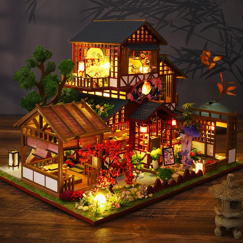⭐ DIY Miniatur Haus Bausatz Holz | Asiatischer Teegarten & Puppenhaus | Modellbau 14+ Deko