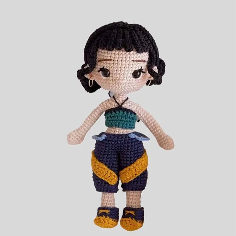 ⭐ Handgehäkelte Puppe Zoey | Fertige Amigurumi Baumwoll-Puppe | Deko & Spielzeug