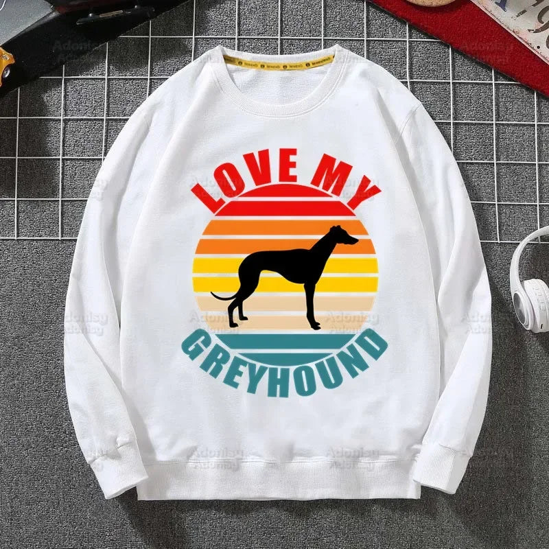 ⭐ Greyhound Hoodie Damen | Crazy Greyhound Lady | Harajuku Streetwear Pullover