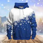 ⭐ 3D Weihnachts Hoodie Herren Damen Kinder | Schneemann & Elch Print | Partnerlook XS-6XL
