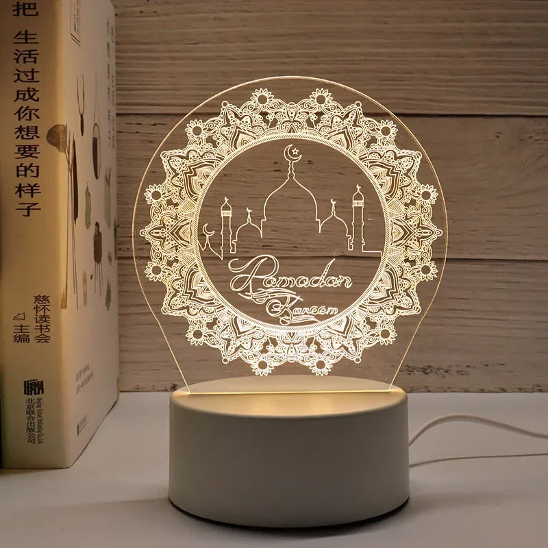 ⭐3D LED Nachtlicht Ramadan | Acryl Deko Lampe | USB Stimmungslicht Eid