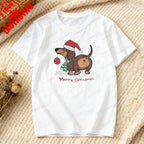 ⭐ Dackel T-Shirt Weihnachten | 100% Baumwolle | Lustiges Dachshund Motiv | Damen & Herren
