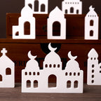 3D Mosque Shape Silicone Mold Hollow House Plaster Ornaments Mould Ramadan Holiday Gift Candle Gypsum Mold Home Decor Supplies
