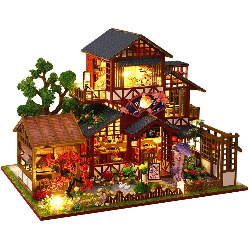 ⭐ DIY Miniatur Haus Bausatz Holz | Asiatischer Teegarten & Puppenhaus | Modellbau 14+ Deko