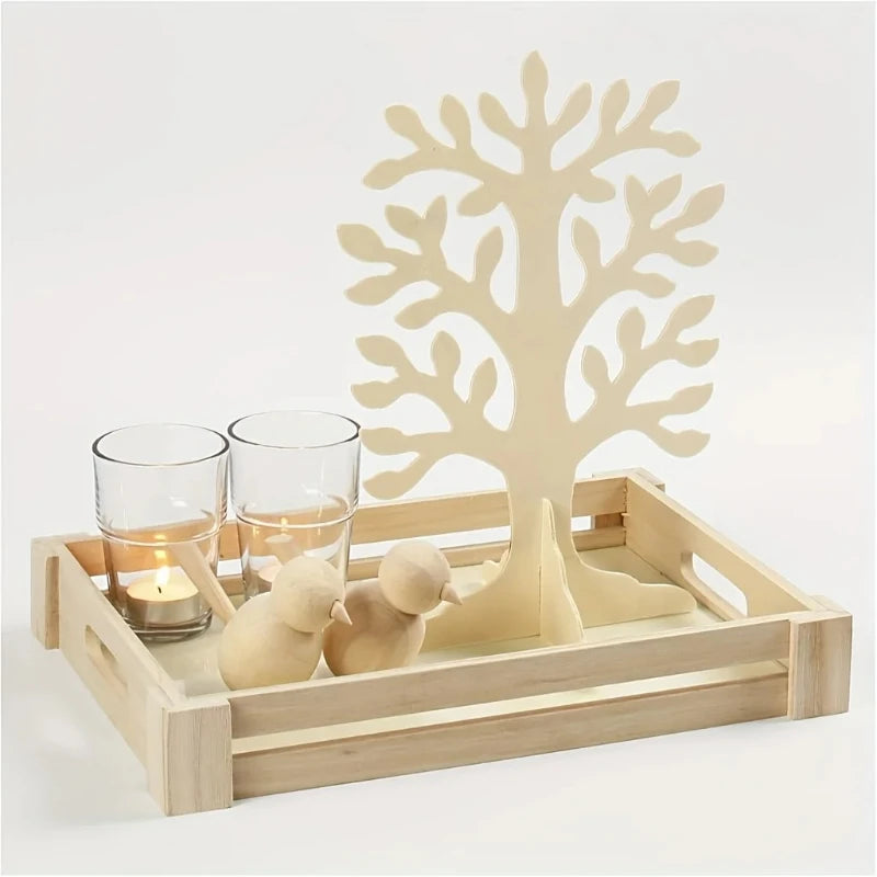 ⭐ 10x DIY Holzanhänger Bastelset | Baumschmuck Holz zum Bemalen | Geschenkanhänger Natur