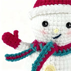 BSEVB-Christmas Snowman Crochet Kit For Adults With Yarn Hook, Video Tutorials& Easy Craft Supplies For Women