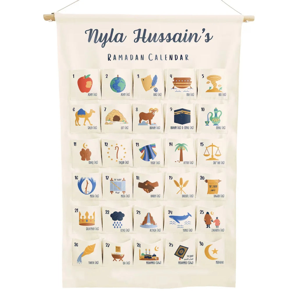 ⭐Personalisierter Ramadan Kalender | 30 Tage Countdown Wandbehang | Islamisches Kinder Geschenk