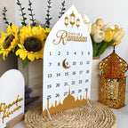 Ramadan Advent Countdown Calendar Acrylic Ramadan Decorations for Home Eid Mubarak Table Decor 30 Days Countdown Calendar