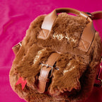 ⭐Harry Potter Plüsch Tasche Braun | Winter Crossbody Shopper | Große Weiche Umhängetasche