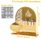 Ramadan Countdown Calendar Eid Mubarak Ornament Ramadan Decoration 2026 For Home Ramadan Kareem Islamic Muslim Party Decor Gifts