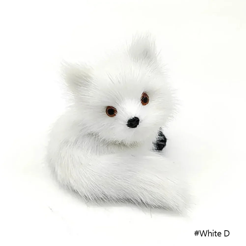 ⭐ Realistische Tierfigur Deko | Katze Fuchs Eule Hase mit Fell | Simulation Modell | Deko