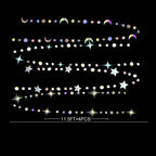 Iridescent Star Moon Circle Garland Ramadan EID Mubarak Birthday Party Decorations Hanging Crescent Twinkle Little Star Streamer