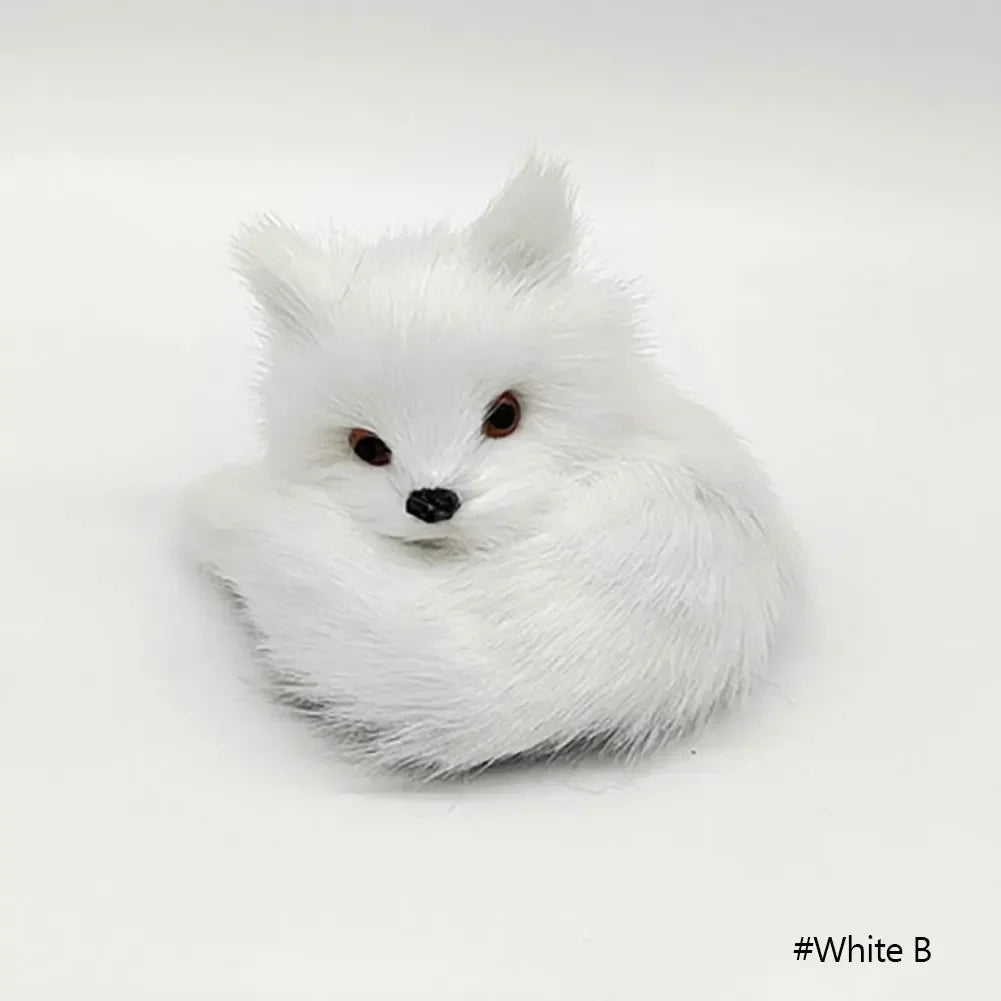 ⭐ Realistische Tierfigur Deko | Katze Fuchs Eule Hase mit Fell | Simulation Modell | Deko