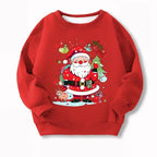 ⭐ Santa Claus Langarm Shirt | Weihnachtsmann Kostüm Oberteil | Unisex Rot | S-XXL