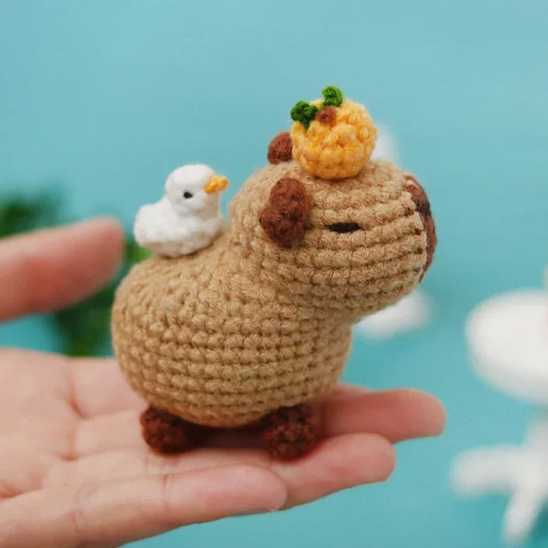⭐ DIY Häkelset Capybara | Anfänger Amigurumi Kit | Wasserschwein mit Video & Garn