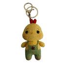Cute Monkey Dragon Bag Knitting Yarn Keychain Pendant Cartoon Doll Decoration Couple Gift Knit Crochet Supplies