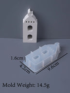 3D Mosque Shape Silicone Mold Hollow House Plaster Ornaments Mould Ramadan Holiday Gift Candle Gypsum Mold Home Decor Supplies