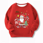 ⭐ Santa Claus Langarm Shirt | Weihnachtsmann Kostüm Oberteil | Unisex Rot | S-XXL