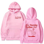 2025 New Sunday Coffee Club Hoodie Funny Men's Hoodie Harajuku Unisex Street Wear Fleece Pullover Sweatshirt