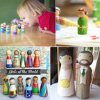 20/50 Pcs DIY Wood Peg Dolls Handmade Unfinished Doll DIY Crafts Nursery Decoration Wood Peg Dolls Home Decoration Ornament