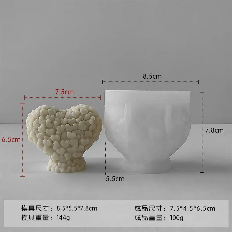 ⭐3D Silikonform Herz-Rose | Kerzen & Seifen Gießform | DIY Backzubehör & Resin