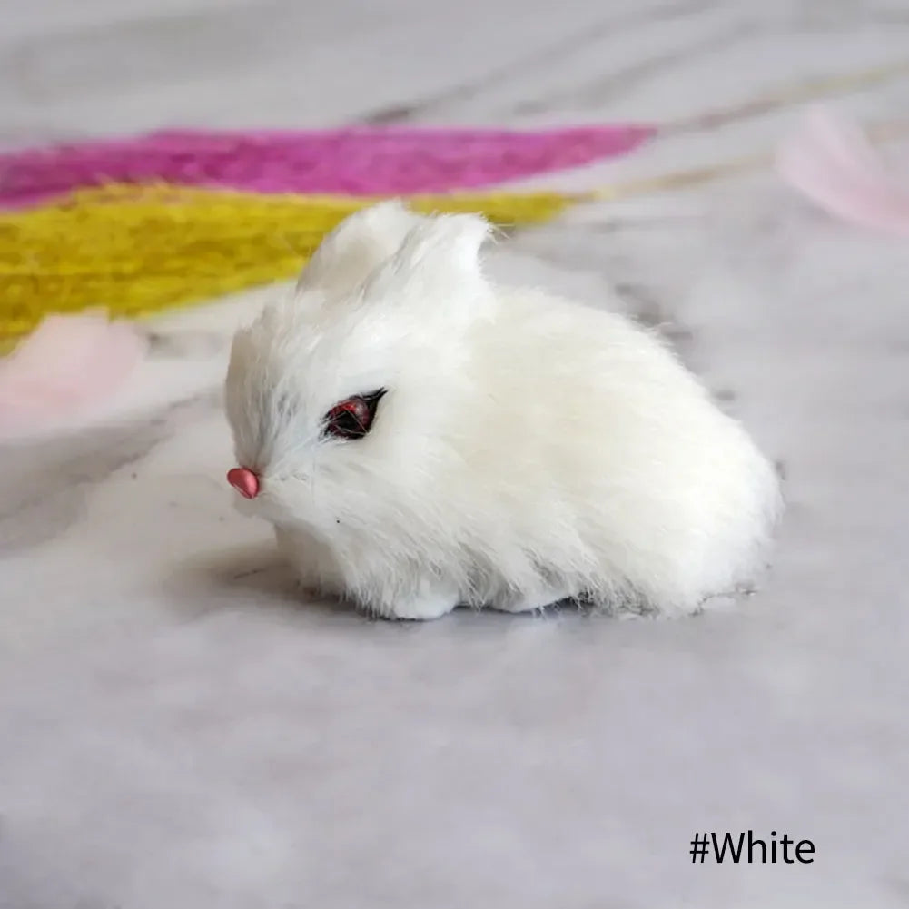 ⭐ Realistische Tierfigur Deko | Katze Fuchs Eule Hase mit Fell | Simulation Modell | Deko