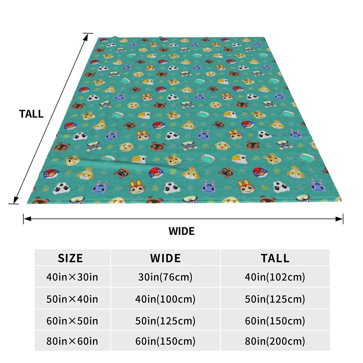 Funny Animals Game Crossing Knitted Blankets Cartoon New Horizons Wool Throw Blanket Airplane Personalised Soft Warm Bedspreads