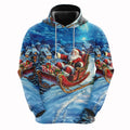 ⭐ 3D Santa Hoodie Familie | Weihnachtsmann Pullover für Kinder & Erwachsene | XS-6XL