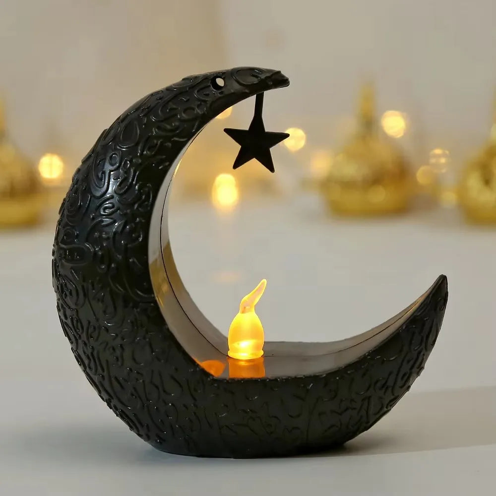 ⭐ Ramadan Deko LED Lampe | Mond & Stern Tischleuchte | Eid Mubarak Geschenk 2026