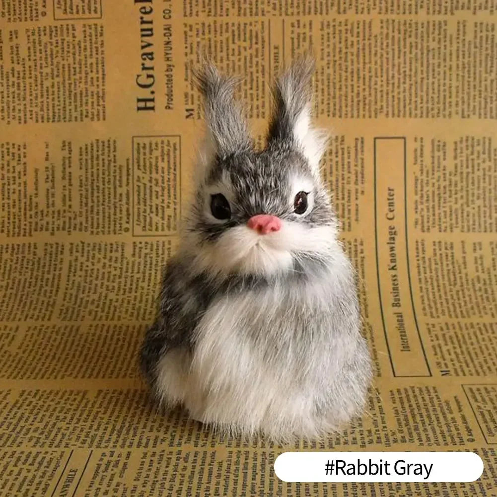 ⭐ Realistische Tierfigur Deko | Katze Fuchs Eule Hase mit Fell | Simulation Modell | Deko