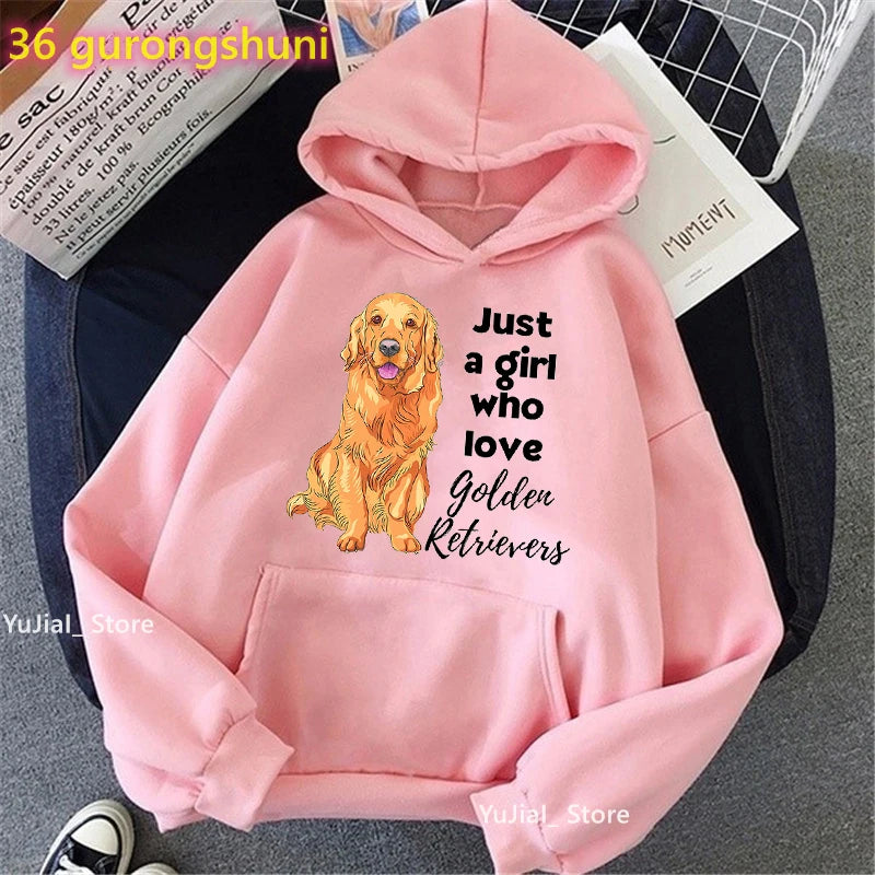 ⭐ Golden Retriever Hoodie Damen | Just A Girl Who Loves | Hundemama Geschenk