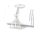 Harry Potter Keychain Movie Deathly Hallows Pendant Keychain Men Women Backpack Pendant Jewelry Accessories Gifts
