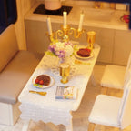 ⭐ DIY Puppenhaus Bausatz Holz 1:24 | Große Miniatur Villa mit LED | Modellbau Haus 29cm