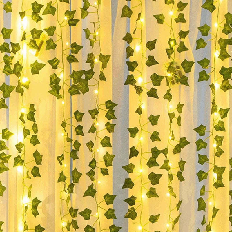 LED String Lights 2M/5M/10M Maple Leaf Wedding Garland Christmas Fairy Light for Home Bedroom Wall Patio Ramadan Decoration 2025