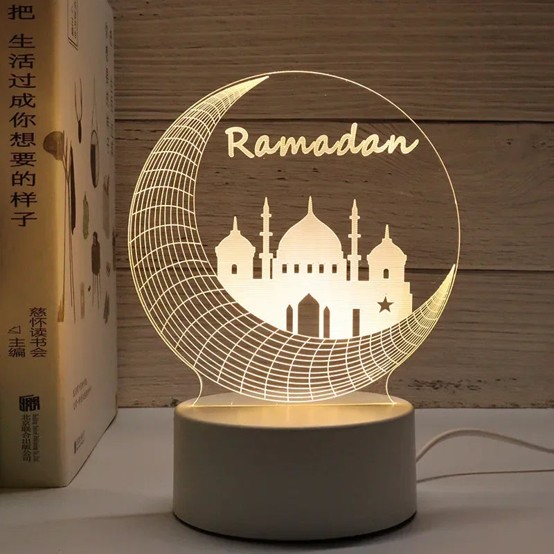 ⭐3D LED Nachtlicht Ramadan | Acryl Deko Lampe | USB Stimmungslicht Eid