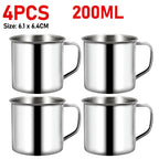 ⭐ Moscow Mule Becher Edelstahl | Gehämmerte Kupfer Optik | Eiskaffee & Cocktail Tasse