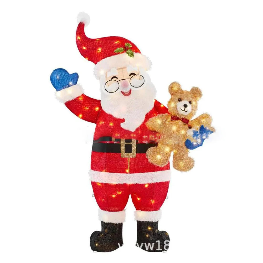 ⭐ LED Weihnachtsdeko Garten Hund | Beleuchtete Acryl Figur 35cm | Batteriebetrieben Aussen